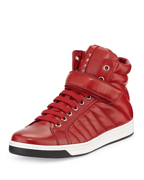 prada sneakers net a porter|high top prada sneakers.